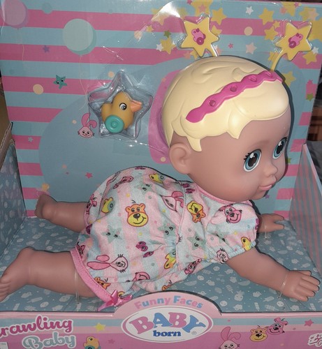 Baby born funny faces crawling - baby,